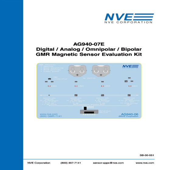 數位類比磁晶片應用套件 AG940-07E Digital Analog Omnipolar Bipolar Sensor Demo Board