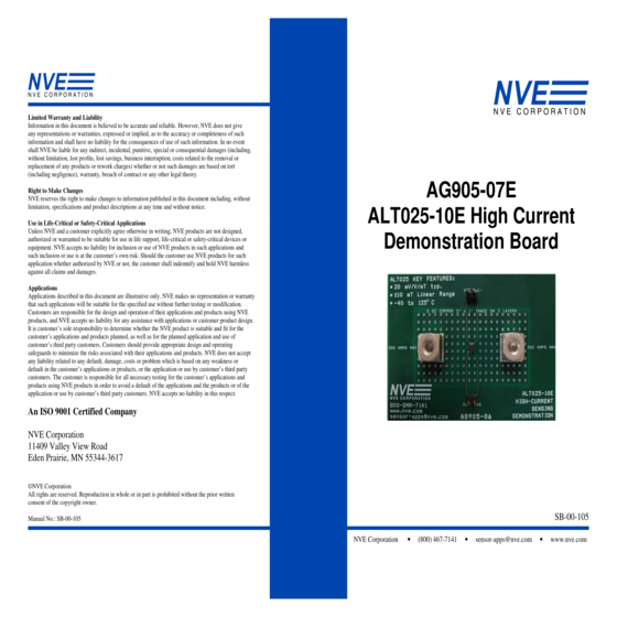 AG905-07E ALT025 High Current PCB Demonstration