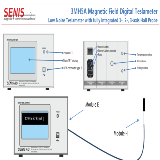 3MH5_Low-Noise Magnetic Field Digital Teslameter